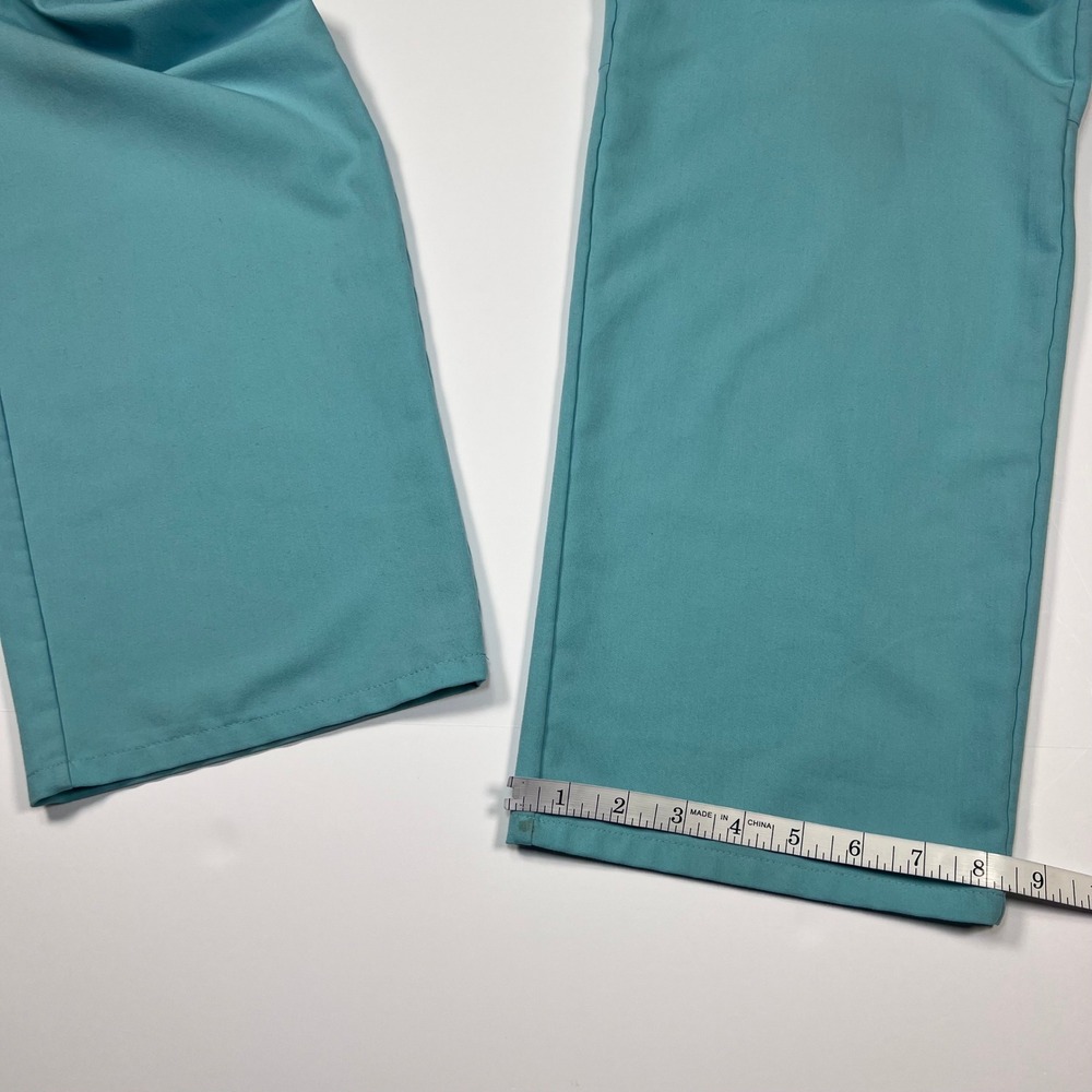 FIGS Technical Collection Scrub Pants Women XL Aqua Teal Straight Leg Drawstring - Picture 9 of 13